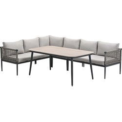 Hoekbank - lounge-diningset Teramon - taupe - Garden Impressions