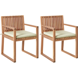Beliani SASSARI PREMIUM - Tuinstoel-Bruin-FSC® gecertificeerd acaciahout