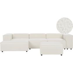 Beliani APRICA - Modulaire Sofa-Wit-Bouclé