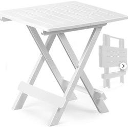 Bijzettafel - Kunststof 45x43x50cm - wit