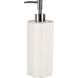 Clayre & Eef Zeepdispenser 475 ml Wit Keramiek Zeeppompje