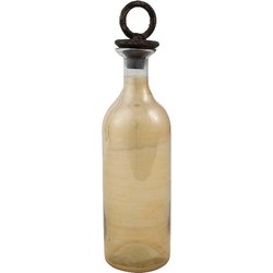 PTMD Phil Fles Decoratief - H36 x Ø10 cm - Glas - Goud