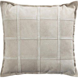 PTMD Sierkussen Cobie - 60x8x60 cm - Suede - Taupe