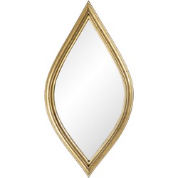 Clayre & Eef - spiegel 12*1*24 cm - goudkleurig - polyresin / glas - 62S177
