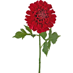 Greenmoods Kunstbloem Dahlia - Dahlia pinnata - Nep plant - 1 Stuk - 50cm - Rood