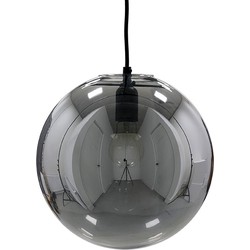 HK-living hanglamp bal smokey grey glas Ø 30 cm