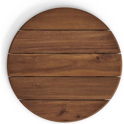 Kave Home - Rond tafelblad Saura van acaciahout met walnoot afwerking Ø70 cm FSC 100%