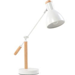 Beliani PECKOS - Bureaulamp-Wit-Metaal