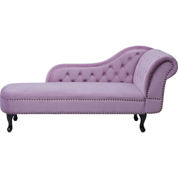 NIMES - Chaise longue - Lichtviolet - Rechterzijde - Fluweel