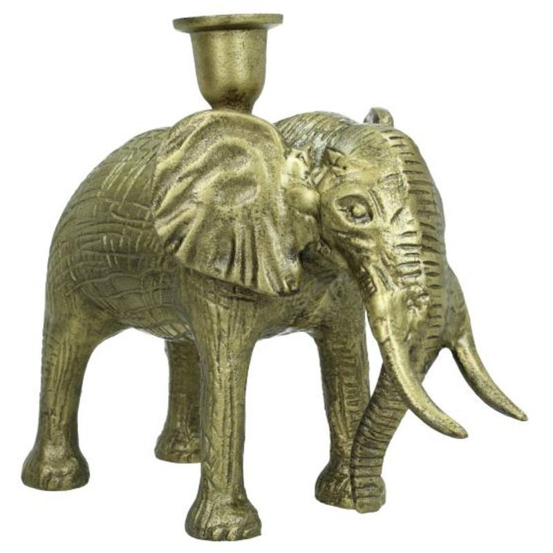 Kersten kandelaar olifant brons 20x10x26cm - 