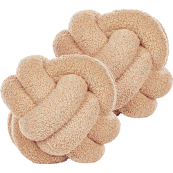 Beliani MALNI - Sierkussen-Beige-Bouclé