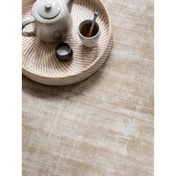 MUST Living Carpet La Belle round small,Ø150 cm, beige, 100% viscose