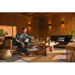 Riverside teak 2-zits bank incl. kussens Tuindeco