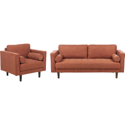 NURMO - Woonkamer set 4-zits - Goudbruin - Polyester