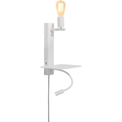 Wandlamp Florence - Wit - 23x22x38cm