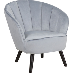 DALA - Fauteuil - Lichtgrijs - Fluweel