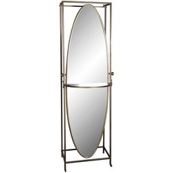 PTMD Fenya Ovale Spiegel Staand - 53 x 49 x 177 cm - Metaal - Koper
