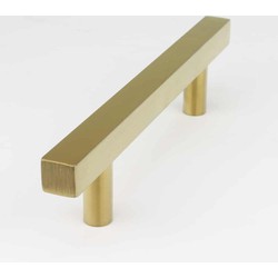 Deurgreep Krystle - messing - 96 mm - Modern - Handgreep - Kastgreep - Ladegreep