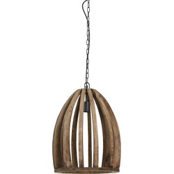 Light&living Hanglamp Ø38x46 cm HARANKA hout donker bruin