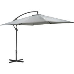 Corfu parasol - 250x250 cm - carbon black - licht grijs