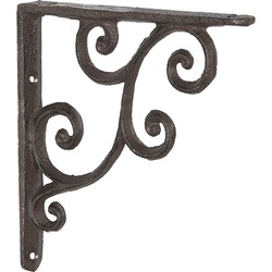 Clayre & Eef Hoekijzer  2x14x14 cm Bruin Ijzer Plankdrager