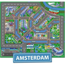City-Play Speelkleed Amsterdam City-Play - Autokleed - Verkeerskleed - Speelmat Amsterdam
