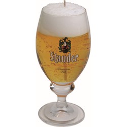 Bierglas gadget/kado Bierkaars - Duits bier - H15 cm - Vaderdag/verjaardag - figuurkaarsen