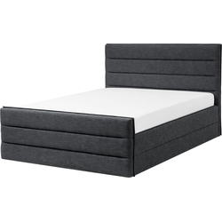 Beliani VALBONNE - Tweepersoonsbed-Grijs-Polyester