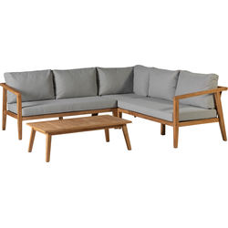 WOOOD Lucca Loungeset Buiten - Teak - Naturel  - 68x222x222