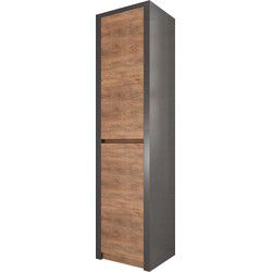 Meubella - Opbergkast Monaco - Eiken - Grijs - 50 cm