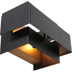 Steinhauer wandlamp Muro - zwart - metaal - 3368ZW