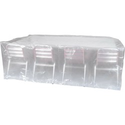 Sunnydays Afdekhoes/beschermhoes voor tuinstoelen en tafel - transparant - 235 x 135 x 70 cm - Tuintafelhoes
