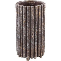 PTMD Bloempot Morganne - 16x16x30 cm - Cement - Bruin