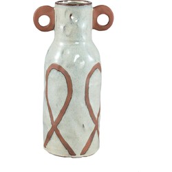 PTMD Bloempot Freiah - 16x13x31 cm - Keramiek - Bruin