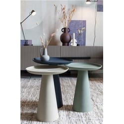 Sidetable Creme - 34,50x34,50x41,50cm - Aluminium - Tafel Ringar