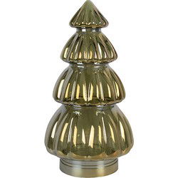 Clayre & Eef Kerstdecoratie Beeld Kerstboom Groen Glas