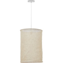 Kave Home - Lampenkap van beige linnen voor plafondlamp Mariela Ø 40 x 60 cm