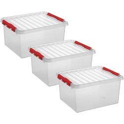 4x stuks opberg box/opbergdoos 36 liter 50 x 40 x 26 cm kunststof - Opbergbox