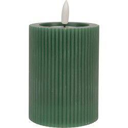Clayre & Eef LED Kaars Ø 8x13 cm Groen Wax