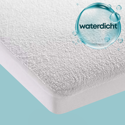Waterdichte Matrasbeschermer Topper Hoeslaken Badstof-Lits-jumeaux (180x210 cm)