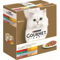 Gold luxe mix 8x85g kattenvoer - Gourmet