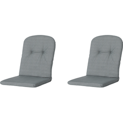 Madison Kussen - Kuip Hoog - Basic Grey - 45x96 - Grijs - 2 Stuks