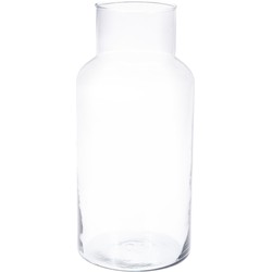 Vaas - glas - D16 x H30 cm - 7L - transparant - voor bloemen en boeketten - Vazen