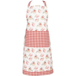 Clayre & Eef Keukenschort  70x85 cm Rood Groen Katoen Appels BBQ Schort