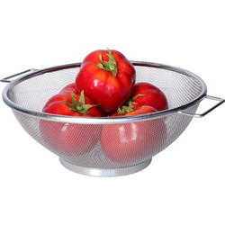 Keuken vergiet/zeef - RVS - D25 cm - zilver - voor groente/rijst/pasta - Keukenzeefjes