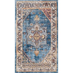 Safavieh Trendy New Transitional Indoor Woven Area Rug, Bristol Collection, BTL349, in Blue & Ivory, 91 X 152 cm