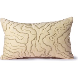 HKLiving cream cushion with stitched lines (30x50)