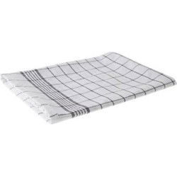 Cosy & Tendy Theedoek geruit - Grijs/Wit - 72x50 cm - 6 stuks