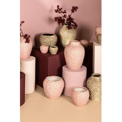 PTMD Bloempot Avis - 20x20x17 cm - Keramiek - Roze