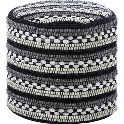 GUNTUR  - Poef - Wit - 41 cm - Katoen